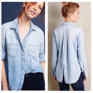 Anthropologie Cloth & Stone Chambray Blouse
